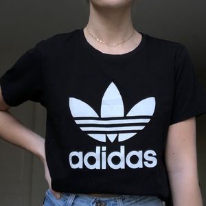 Black adidas logo tshirt